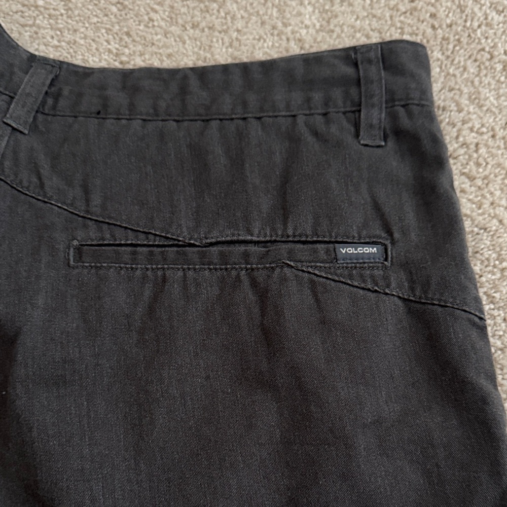 Volcom Men's Charcoal Flat Front Shorts - Picture 4 of 6